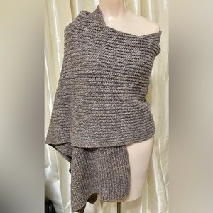 NWT EILEEN FISHER | Organic Brown Tan Gray Cream “Bramble” Wrap & Chopstick $301